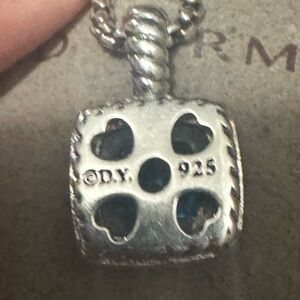 David Yurman Silver Heart Motif Necklace